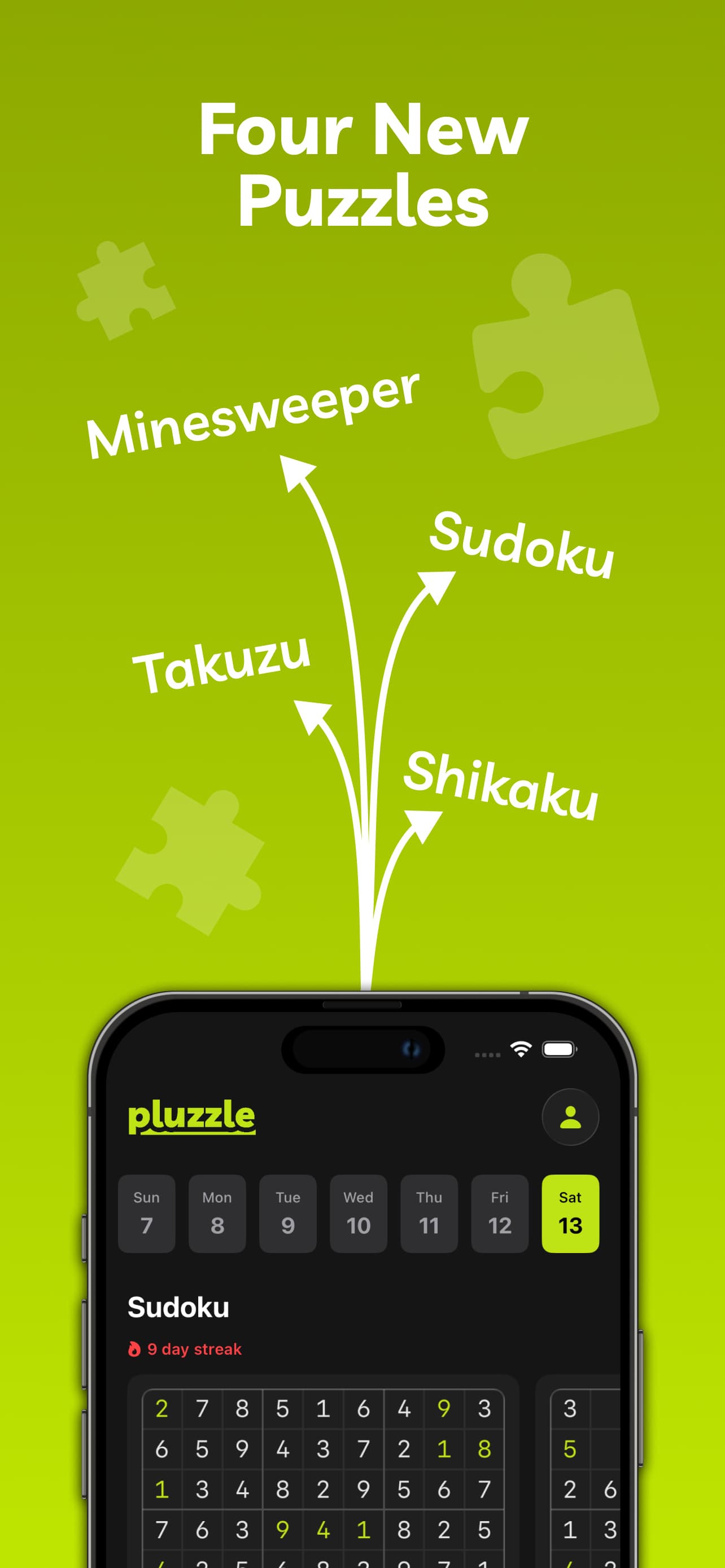 Pluzzle iOS app — screen 1
